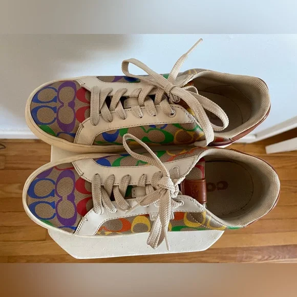 Coach Outlet Coach Women's Lowline Rainbow Signature Sneakers